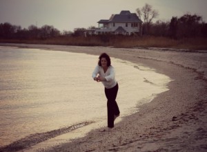 Doreen yoga on beach